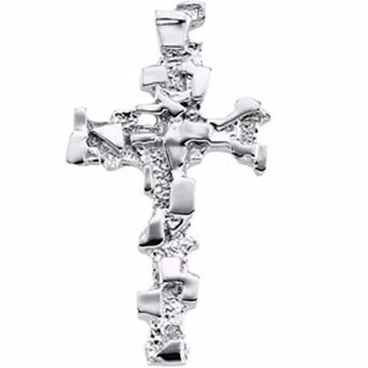 R8294:234221:P Platinum 38x22mm Cross Pendant