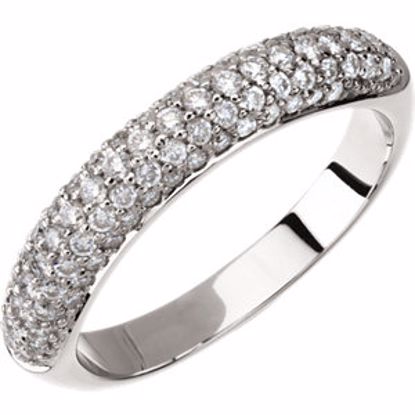 61340:252481:P 14kt White 3/4 CTW Diamond Band