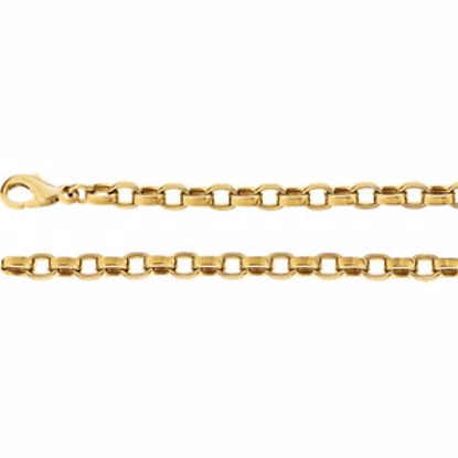 CH400:241138:P 14kt Yellow 4.75mm Flat Cable 7" Chain
