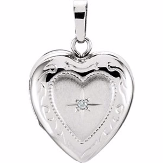 21825:240983:P Heart Locket with Diamond Accent