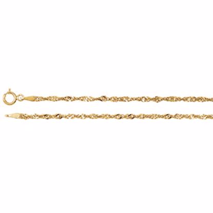 CH501:244850:P 14kt Yellow 2mm Singapore 16" Chain
