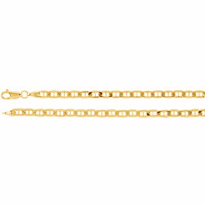 CH485:244779:P 14kt Yellow 3.5mm Solid Anchor 8" Chain 