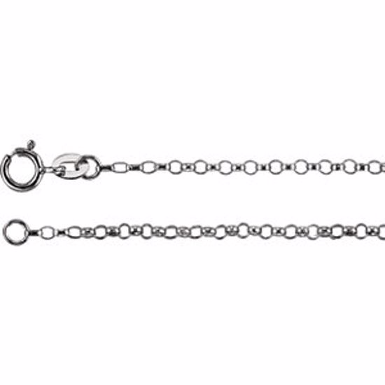 CH226:244572:P 14kt White 1.5mm Hollow Belcher Rolo 24" Chain
