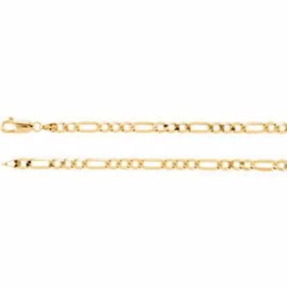 CH493:244871:P 14kt Yellow 4mm Figaro 18" Chain
