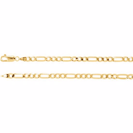 CH493:244871:P 14kt Yellow 4mm Figaro 18" Chain
