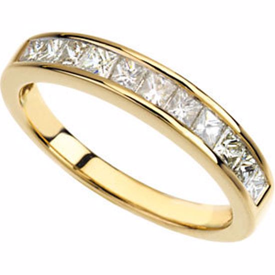 62180:262431:P 14kt Yellow 3/4 CTW Diamond Anniversary Band Size 5