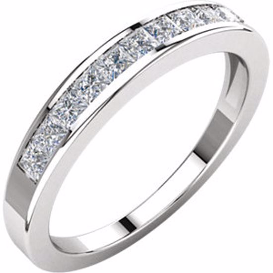 62179:262428:P 14kt White 1/2 CTW Diamond Anniversary Band Size 8
