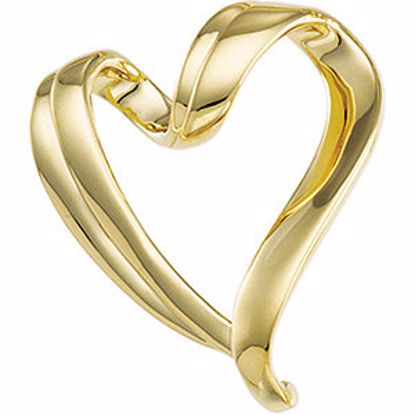 81987:277616:P 14kt Yellow Heart Chain Slide