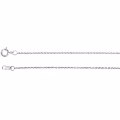 CH132:282859:P 18kt White 1mm Solid Cable 16" Chain