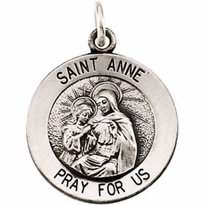 R5054:304358:P Sterling Silver 14.5mm St. Anne Medal