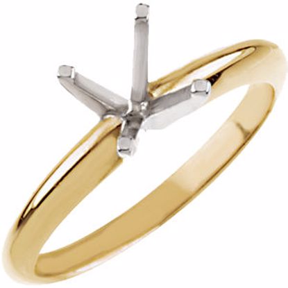 140401LP:63940:P 14kt Yellow & Platinum 8.6-9.1mm Round 4-Prong Light Solitaire Ring Mounting