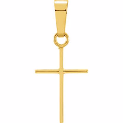 R16159:66946:P 14kt Yellow 12x8mm Cross Pendant