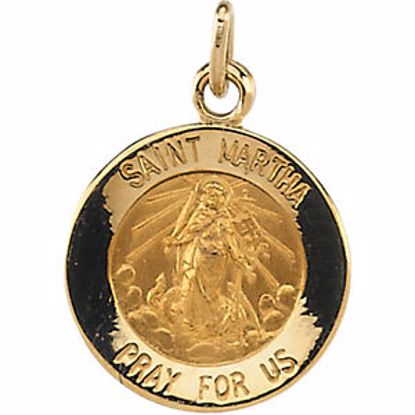 R16324:103942:P 14kt Yellow 12mm St. Martha Medal