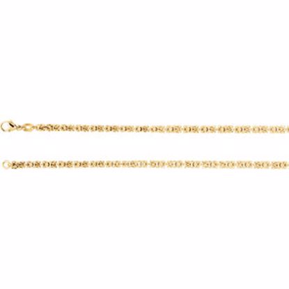 CH213:140465:P 14kt Yellow 2.75mm Solid Byzantine 18" Chain