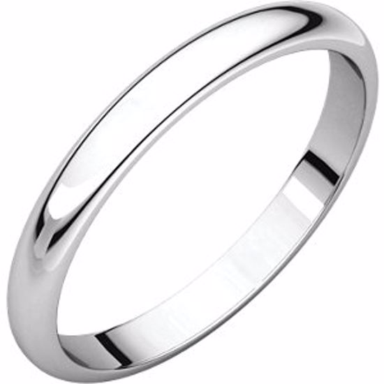 HR5:149188:P 10kt White 2.5mm Half Round Band