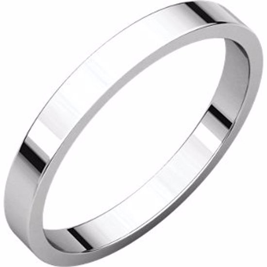 F7:149976:P 10kt White 2.5mm Flat Band