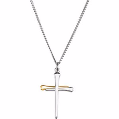 R41036:163629:P Nail Cross Necklace