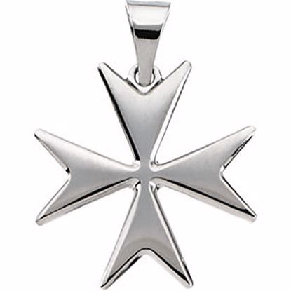 R16014:163747:P Sterling Silver Maltese Cross Pendant