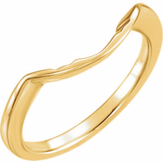 12696:202969:P 18kt Yellow Band for 9.4mm Engagement Ring