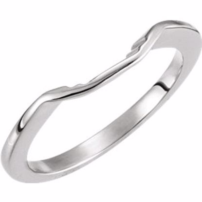 12724:205711:P 14kt White Band for 7mm Engagement Ring