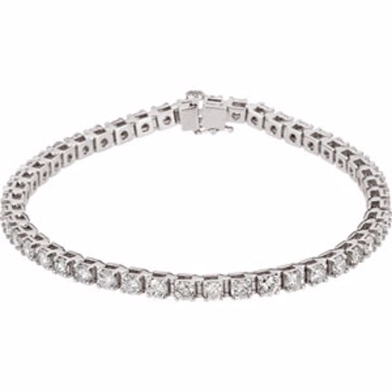 60872:207617:P 14kt White 4 1/2 CTW Diamond Line 7.25" Bracelet