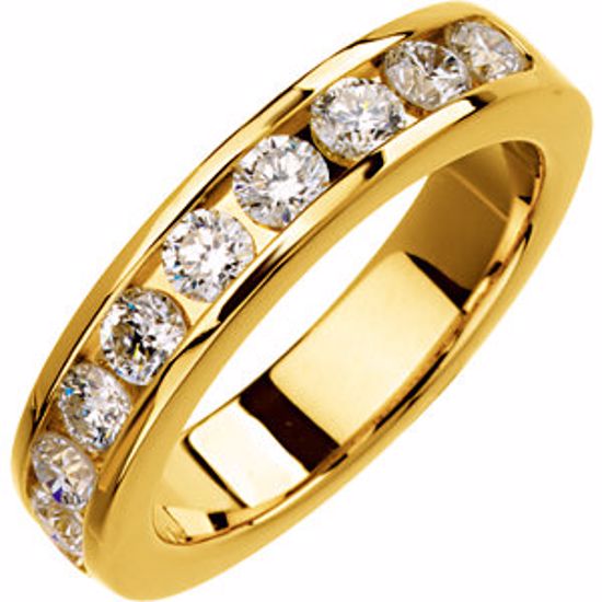 60212:207459:P 14kt Yellow 1 CTW Diamond Anniversary Band 