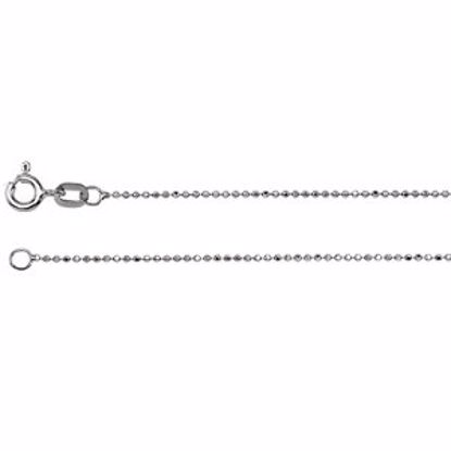 CH227:244577:P 14kt White Solid Diamond-Cut Bead 24" Chain