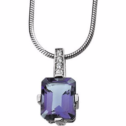 61828:260755:P Amethyst & Cubic Zirconia Necklace