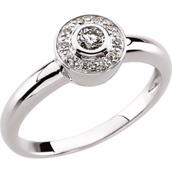 61509:261573:P 14kt White 1/6 CTW Diamond Ring Size 7