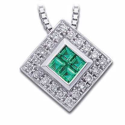 61536:261826:P Genuine Emerald and Diamond Necklace