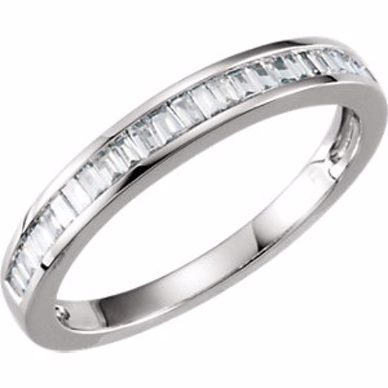 62182:262725:P 14kt White 1/4 CTW Diamond Anniversary Band Size 8