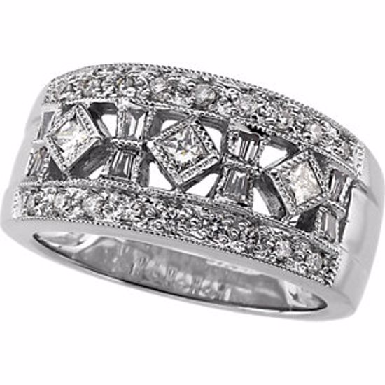 61369:252517:P 14kt White 1/2 CTW Diamond Anniversary Band