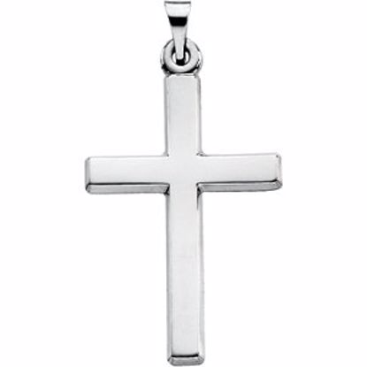 R41136:253451:P Platinum 24.5x16.5mm Cross Pendant 