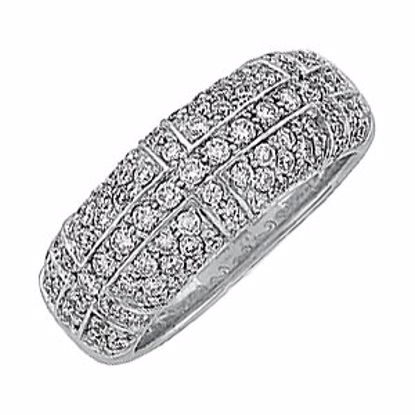 62269:274374:P 14kt White 1 1/5 CTW Diamond Anniversary Band