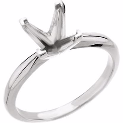 15720043:274755:P Platinum 9mm Princess/Square 4-Prong Solitaire Ring Mounting 