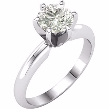 63183:288562:P 14kt White 6mm Round Forever Classic&trade; Moissanite Engagement Ring