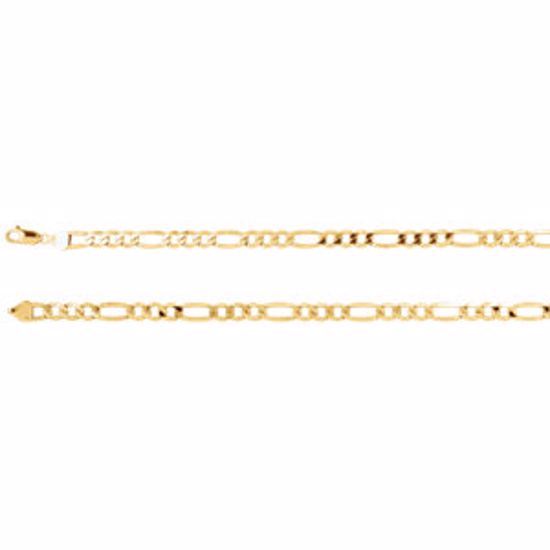 CH630:288299:P 14kt Yellow 6.5mm Figaro 16" Chain
