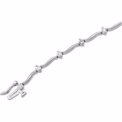 63424:291040:P 14kt White 1 CTW Diamond Line Bracelet