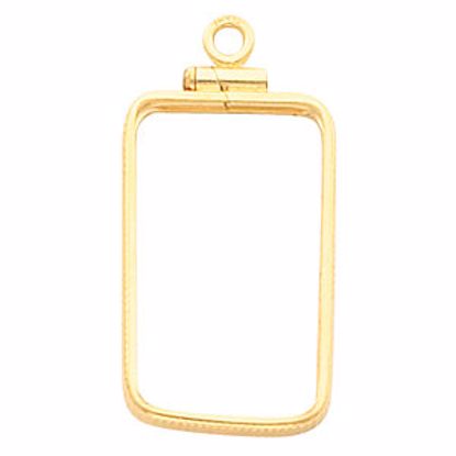 CF19:2835:P 14kt Yellow 23.5x14mm Coin Edge Screw-Top Coin Frame Mounting