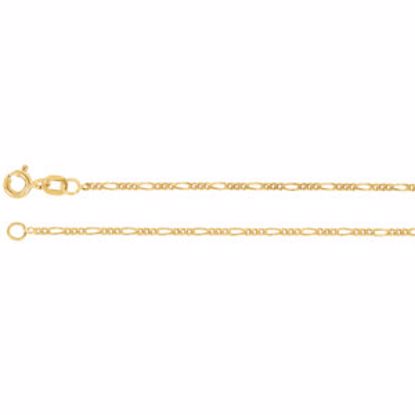 CH8:31871:P 14kt Yellow 1.5mm Solid Figaro 20" Chain
