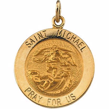 R5052:63262:P 14kt Yellow 18mm St.Michael Medal