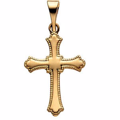 R16197:76137:P 14kt Yellow 15x11mm Cross Pendant