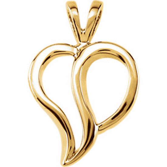 8250:88530:P 18kt Yellow Heart Pendant