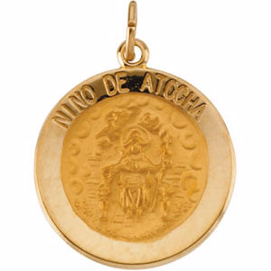 R16361:66825:P 14kt Yellow 18mm Nino de Atocha Medal