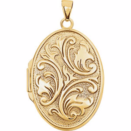 2691:116019:P 14kt Yellow Oval Embossed Locket