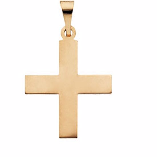 R16090:130418:P 14kt Yellow 15.5x14mm Greek Cross Pendant