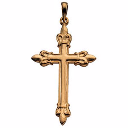 R16103:134122:P Fleur-de-lis Cross Pendant