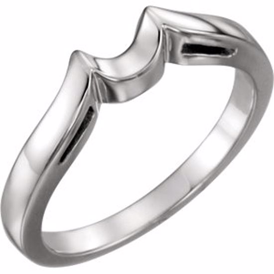 10893:140076:P Platinum Band for 6.5mm Round Engagement Ring Mounting