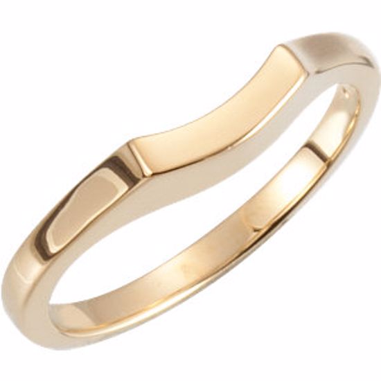 12503:147990:P 14kt Yellow Band for 7.4mm Engagement Ring 