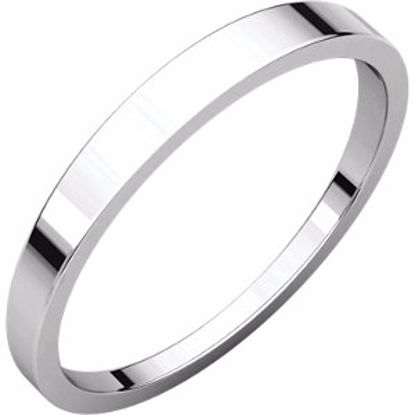 FT4.5:150418:P 10kt White 2.5mm Flat Tapered Band